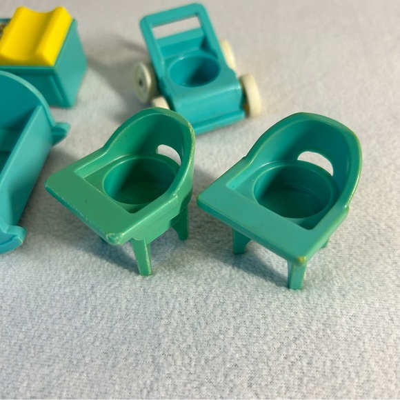 Fisher-Price vintage blue baby nursery furniture  1970s 6 pieces - Picture 3 of 6